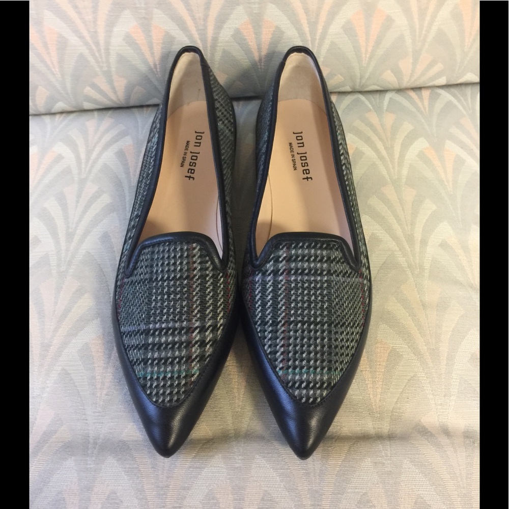 David Black Jon Josef Black Flat w/ Plaid Upper.